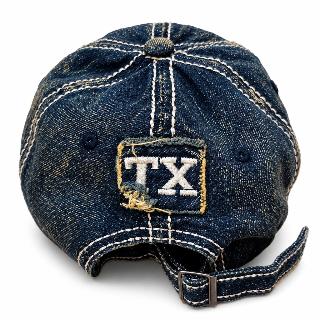 Vintage Austin Texas Distressed Denim Baseball Cap – Adjustable, One Size